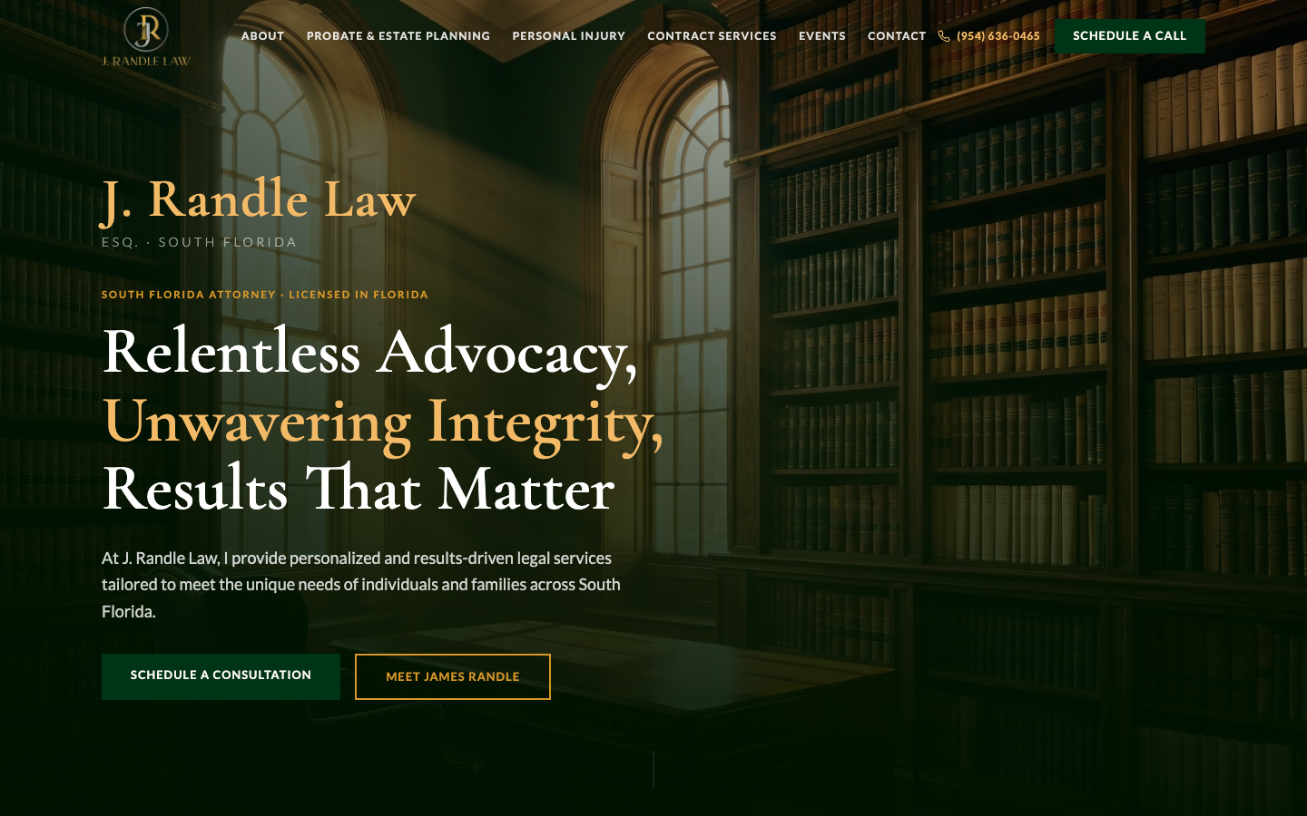 J. Randle Law — Hero Screenshot