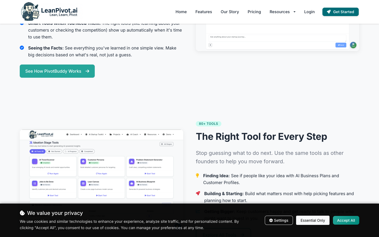 LeanPivot.ai mid screenshot